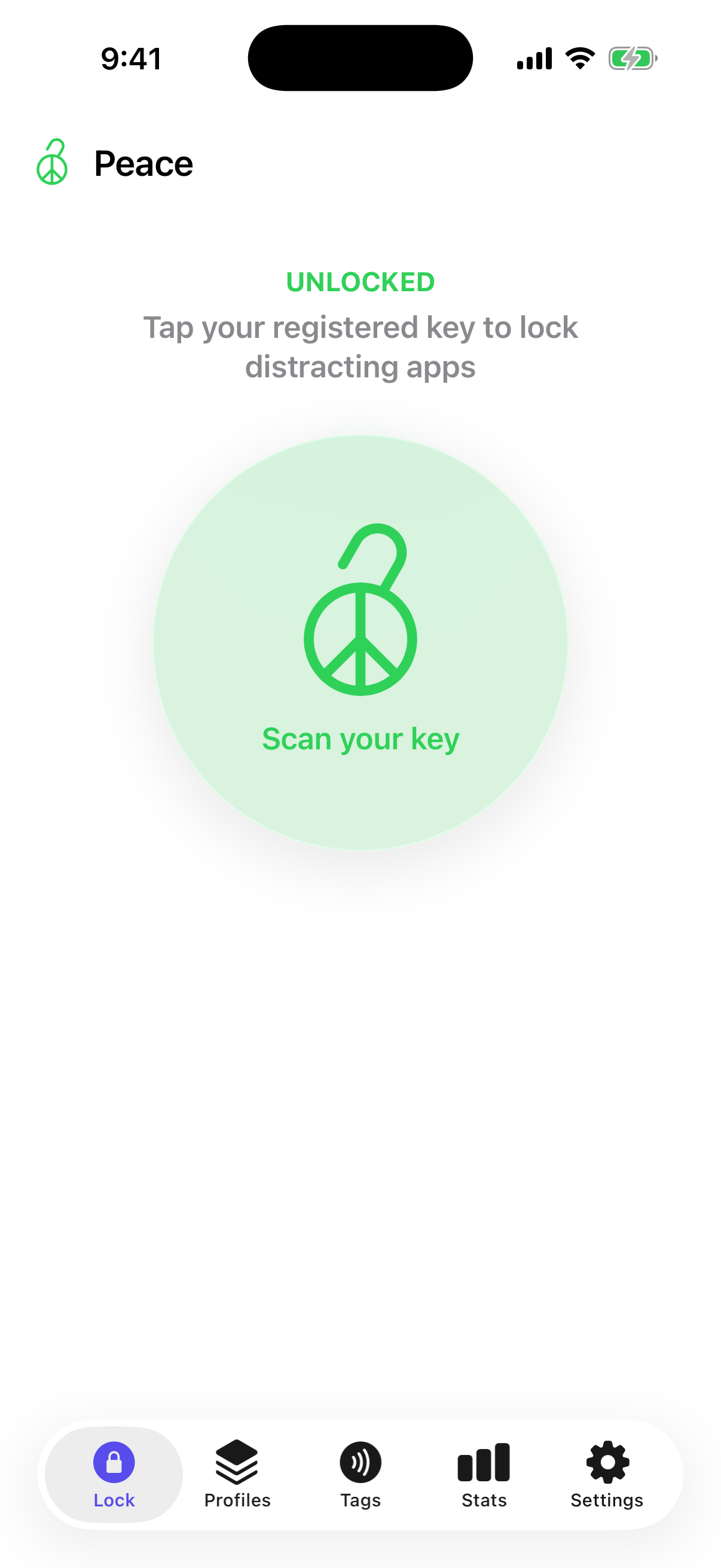 Peace lock screen